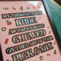 arctic monkeys crying lightning lyrics print finished in hot foils