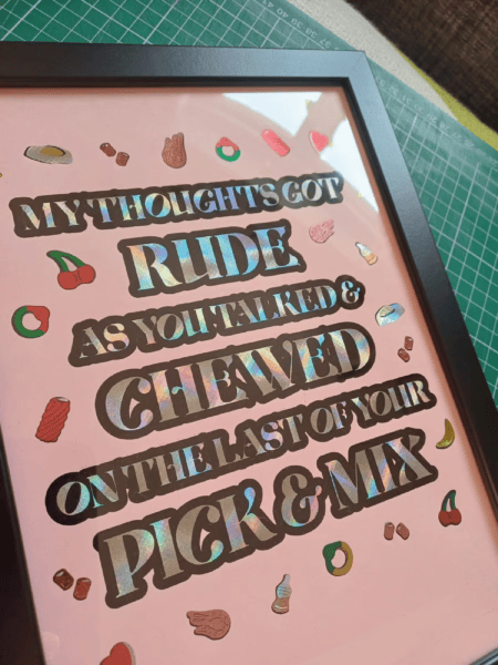 arctic monkeys crying lightning lyrics print finished in hot foils