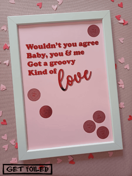 phil collins groovy kinda love print finished in hot foils