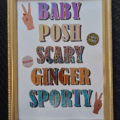 spice girls names print finished in hot foils