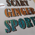 spice girls names print finished in hot foils