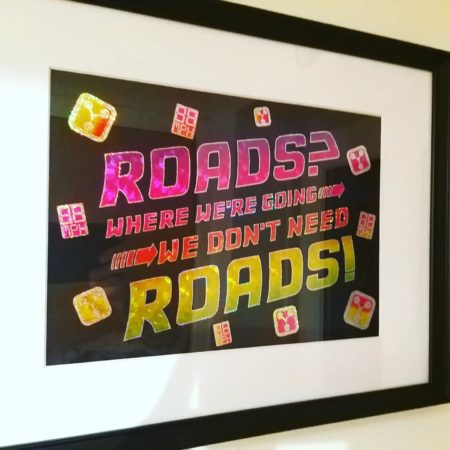 back to the future hot foil print roads