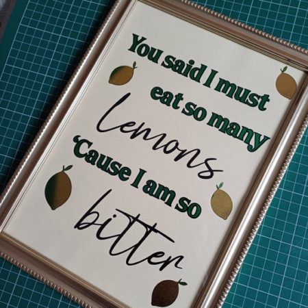 lemons kate nash hot foil print