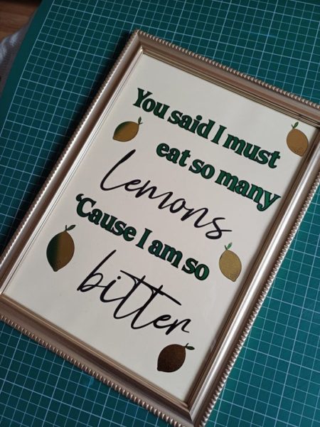 lemons kate nash hot foil print