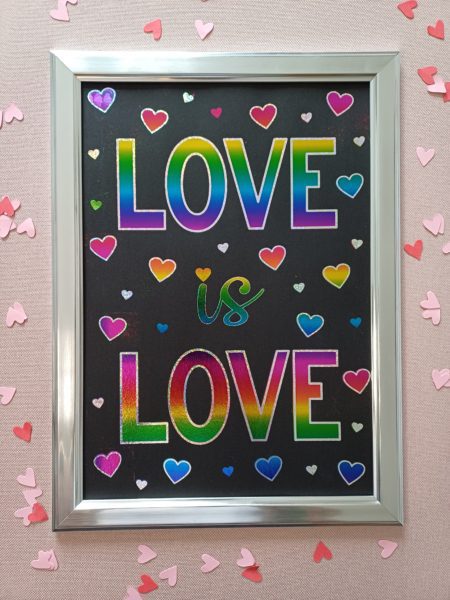 love is love hot foil print