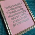 smithy's order from gavin and stacey hot foil print