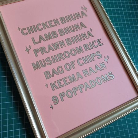 smithy's order from gavin and stacey hot foil print
