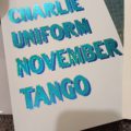 sweary hot foils print charlie uniform november tango