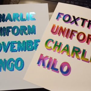 sweary hot foils print 