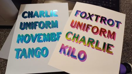sweary hot foils print 
