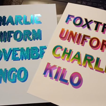 sweary hot foils print 