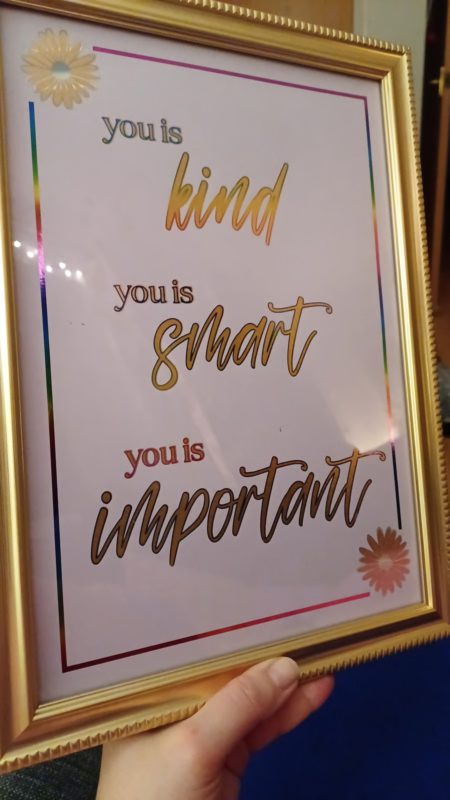 the help quote hotfoil print