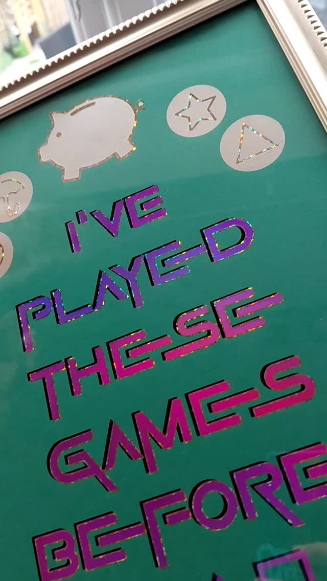 Anyone else already binged the final season of Squid Game? Such a brilliant series & my son loves this quotes from season 2...
#getfoiledbyamanda #getfoiled #foilart #squidgame
