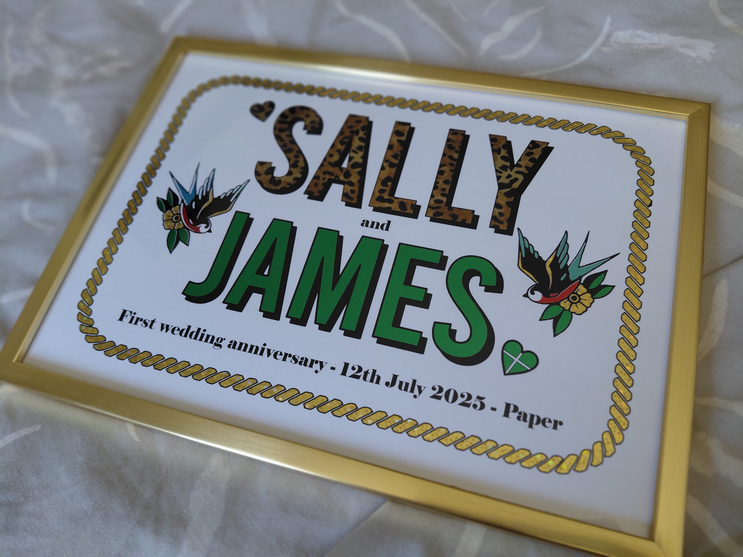 bespoke anniversary print